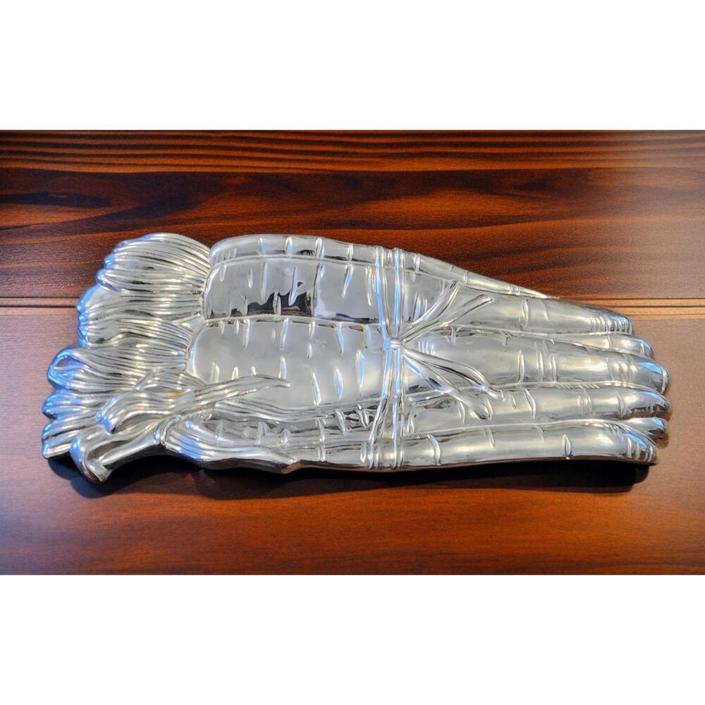 Fitz and Floyd Pewter Carrot Spoon Rest Vintage